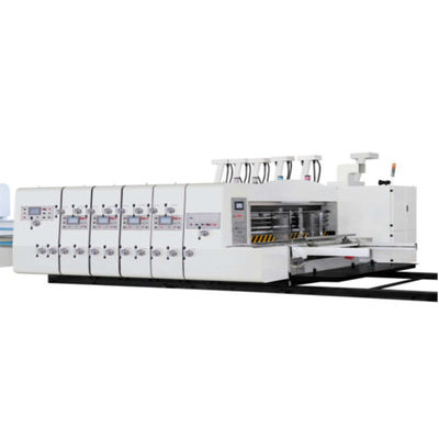 qualité  Cardboard Box Printing Box Maker 1200*2400mm Flexo Two Color Printer Case Maker Cartonn Slotter With Folder Gluer usine